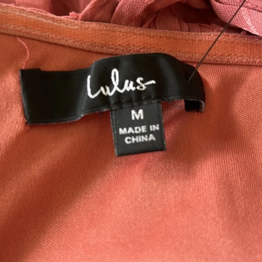 Lulus Lovely Celebration Floral Burnout Chiffon Jumpsuit deep Rose size Medium - Image 9