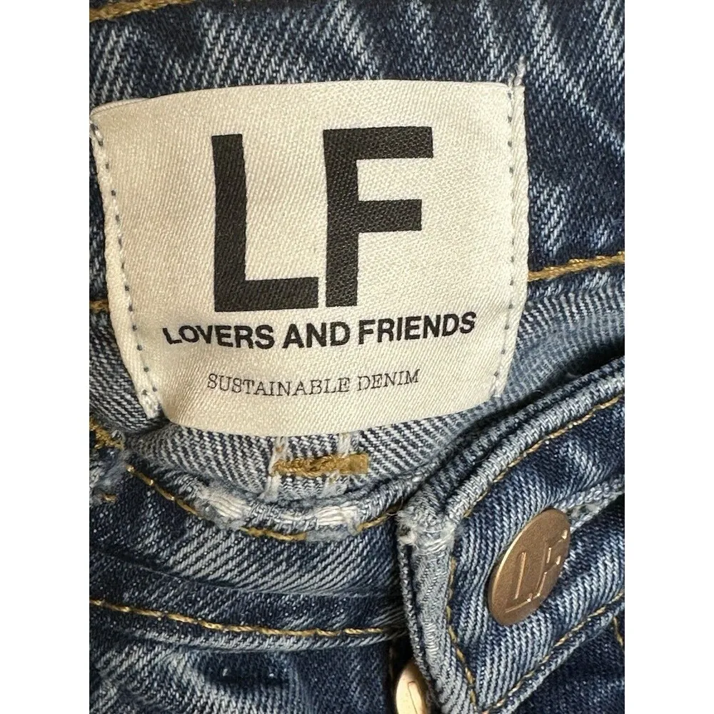Lovers and Friends Ryan High Rise Straight Jean Distressed Denim size 23 NWT - Image 8