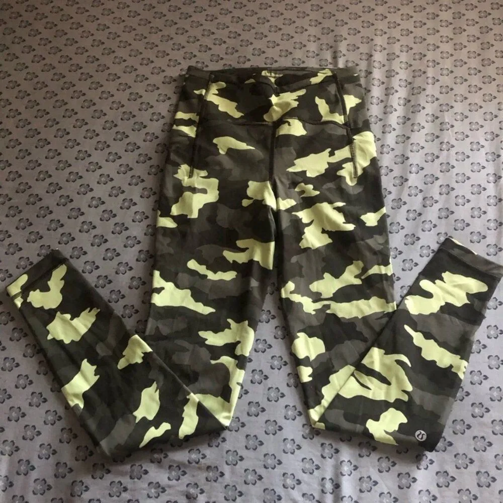 Lululemon Swift Speed HR Tight 28" Heritage 365 Camo Crispin Green Multi Size 4 - Image 6