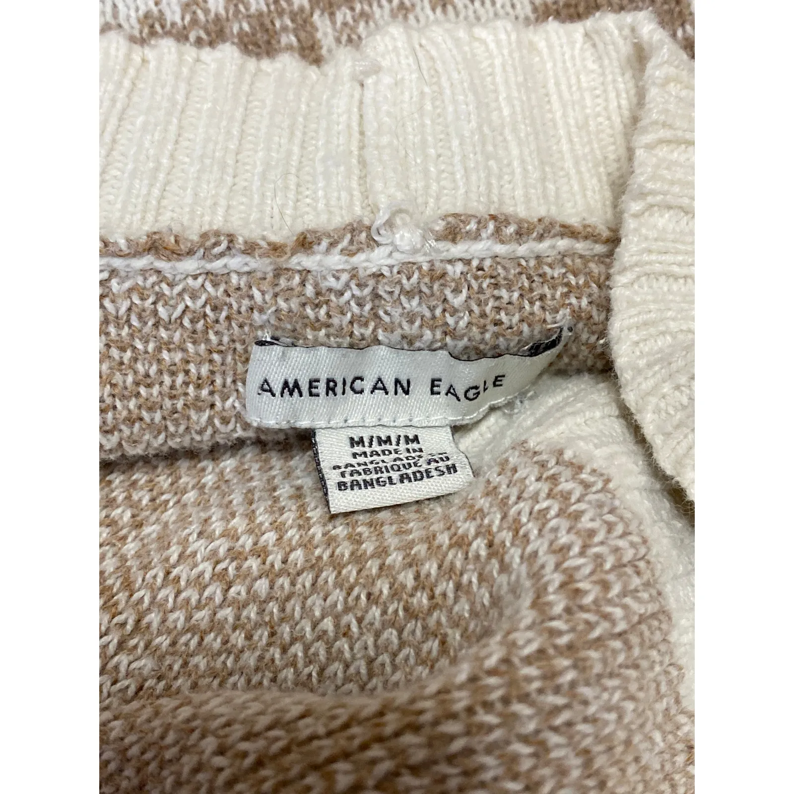 American Eagle Women's Beige Floral Yin Yang Crop Button Up Cardigan Sweater M Size M - Image 3