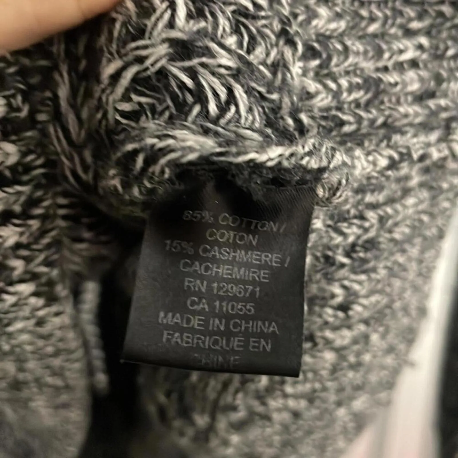 360 Cashmere Blend Grey Long Sleeve Sweater Red Exposed Zipper Minimal - Image 8