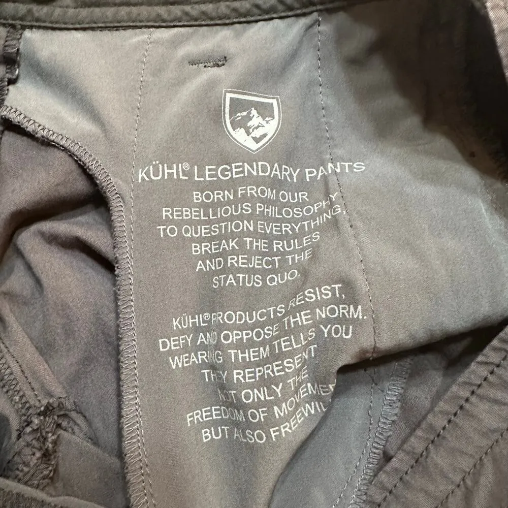 Kuhl Legendary Pants sz 10 Short Dark Grey Utility Pants Hiking Roll up Pants - Image 10