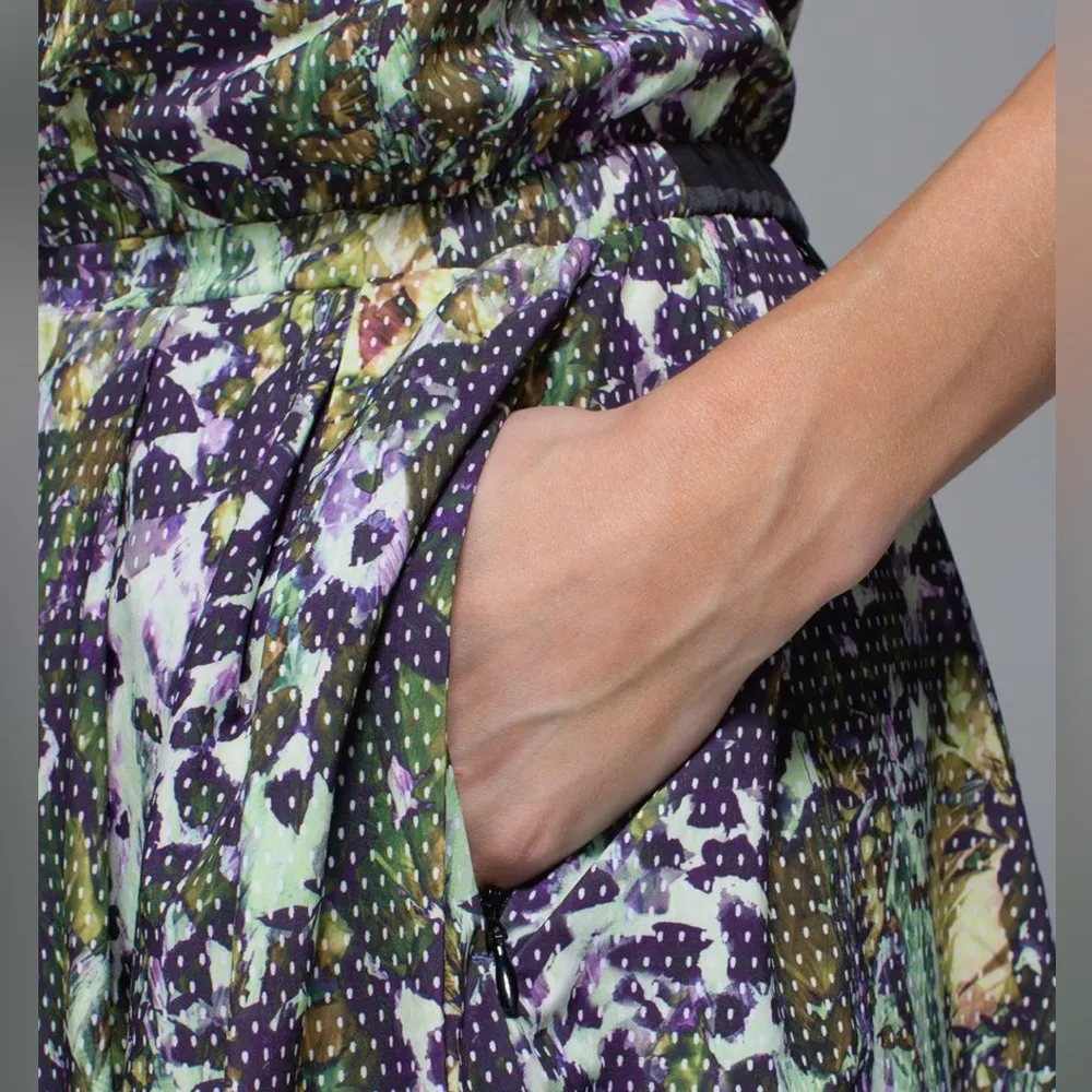 ၂LuluCity Summer DressFloral Sport White Multi / Narrow Court Stripe Black White - Image 8