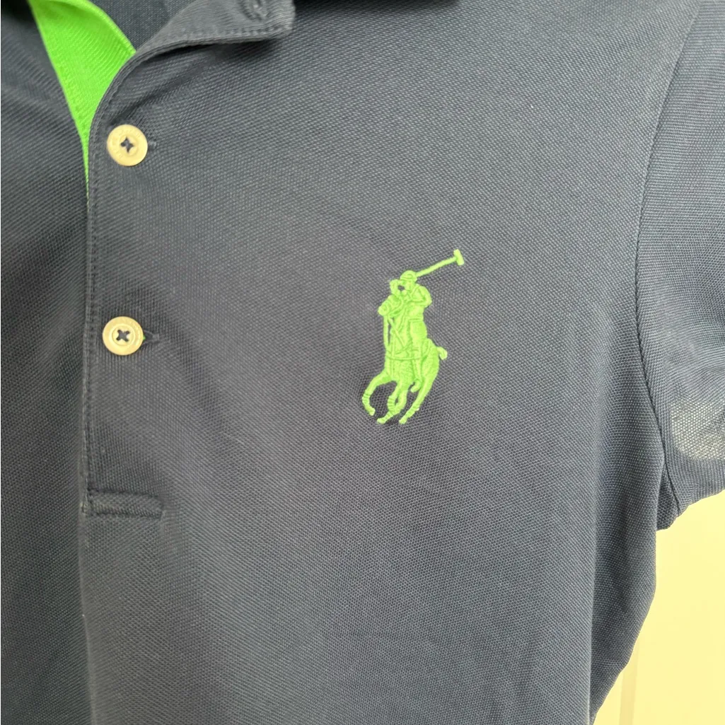 Ralph Lauren Polo Women's Tailored Fit Big Pony Navy Blue Short Sleeve M - Image 3