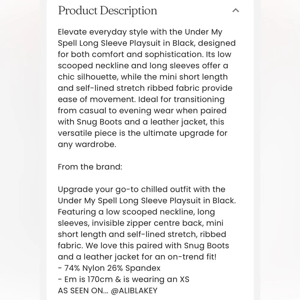 Under My Spell Long Sleeve Playsuit - Image 5