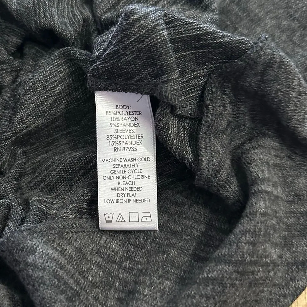 LOGO Lori Goldstein Zip Front Asymmetrical Knit Cardigan Womens XS / S Lagenlook - Image 8