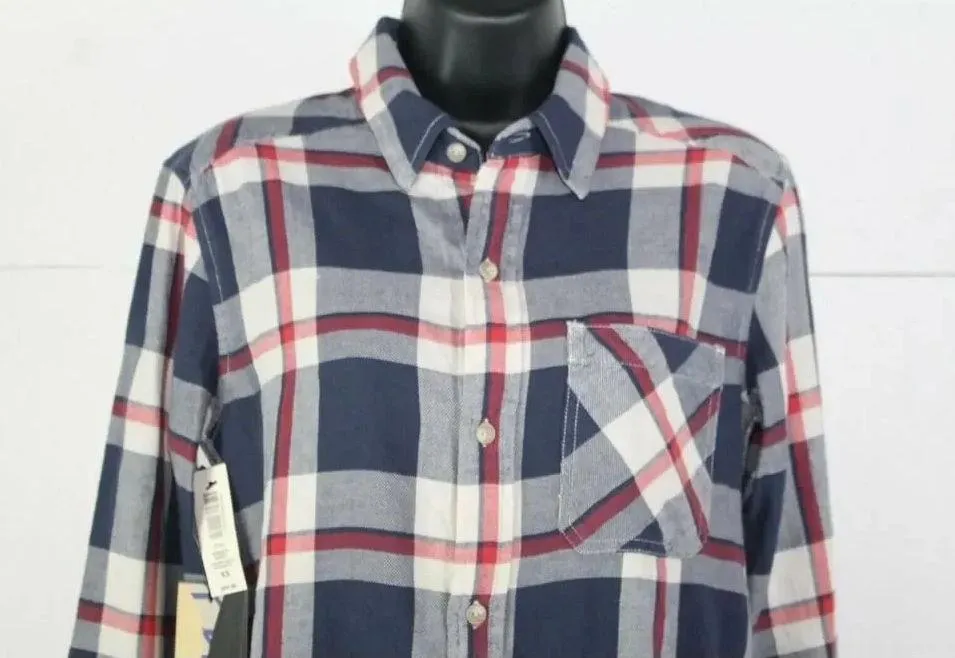 Tna Womens Red Black Cotton Long Sleeve Front Pocket Button Up Shirt Size XS - Image 2