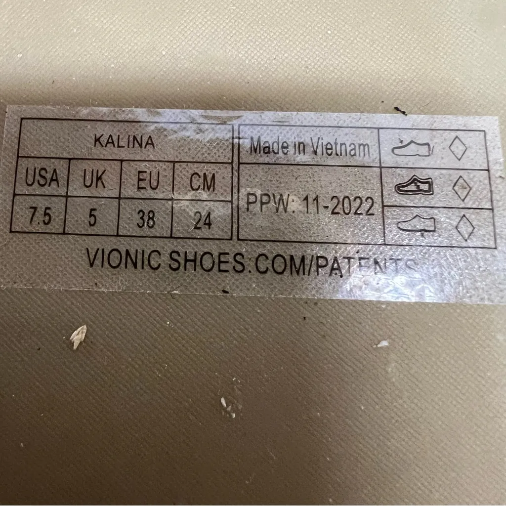 Vionic Kalina White Braided Sandal Square Toe Slide Arch Support Boho Y2K 7.5M - Image 11