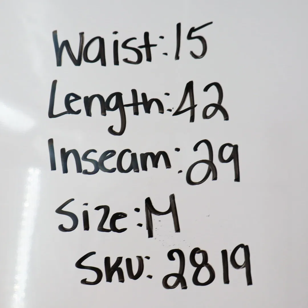American Giant Linen Wide Leg Pants Navy Blue Elastic Waist Size M Size M - Image 8