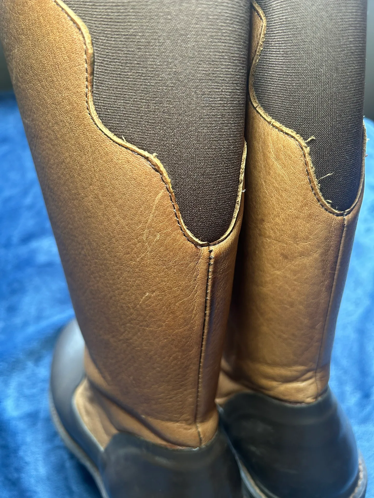Leather Bogs rain Boots Tan Size 8 - Image 9
