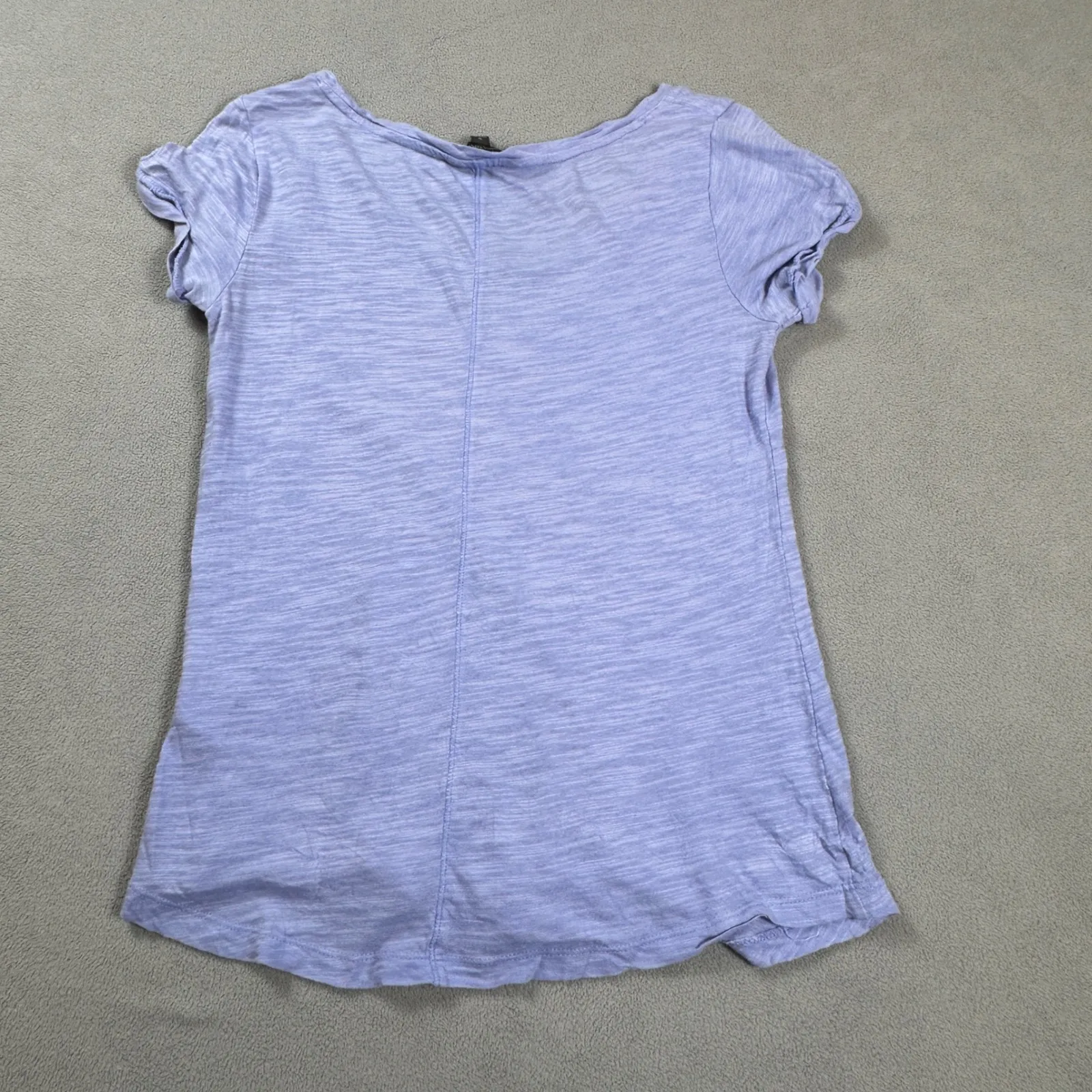 Banana Republic T-Shirt Top S Women Scoop Neck Tunic Lilac Heathered Cotton Tee - Image 2
