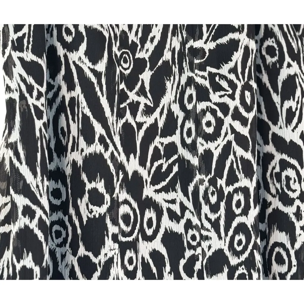 EVAN PICONE Sz 14 Womens Black White Floral Long Maxi A - Image 4