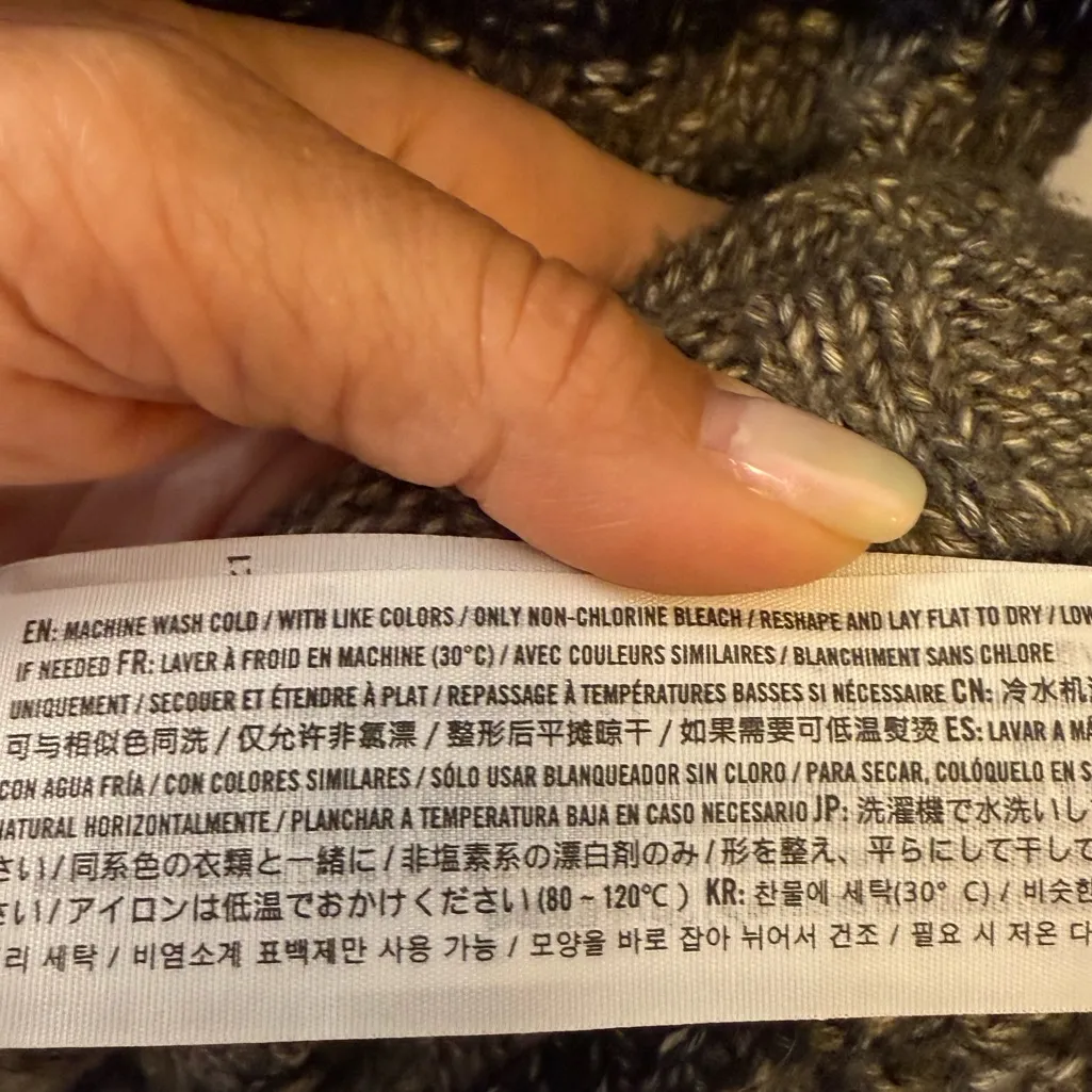 Abercrombie & Fitch Striped Sweater Dress Turtleneck Cotton Blend Women’s Small - Image 10