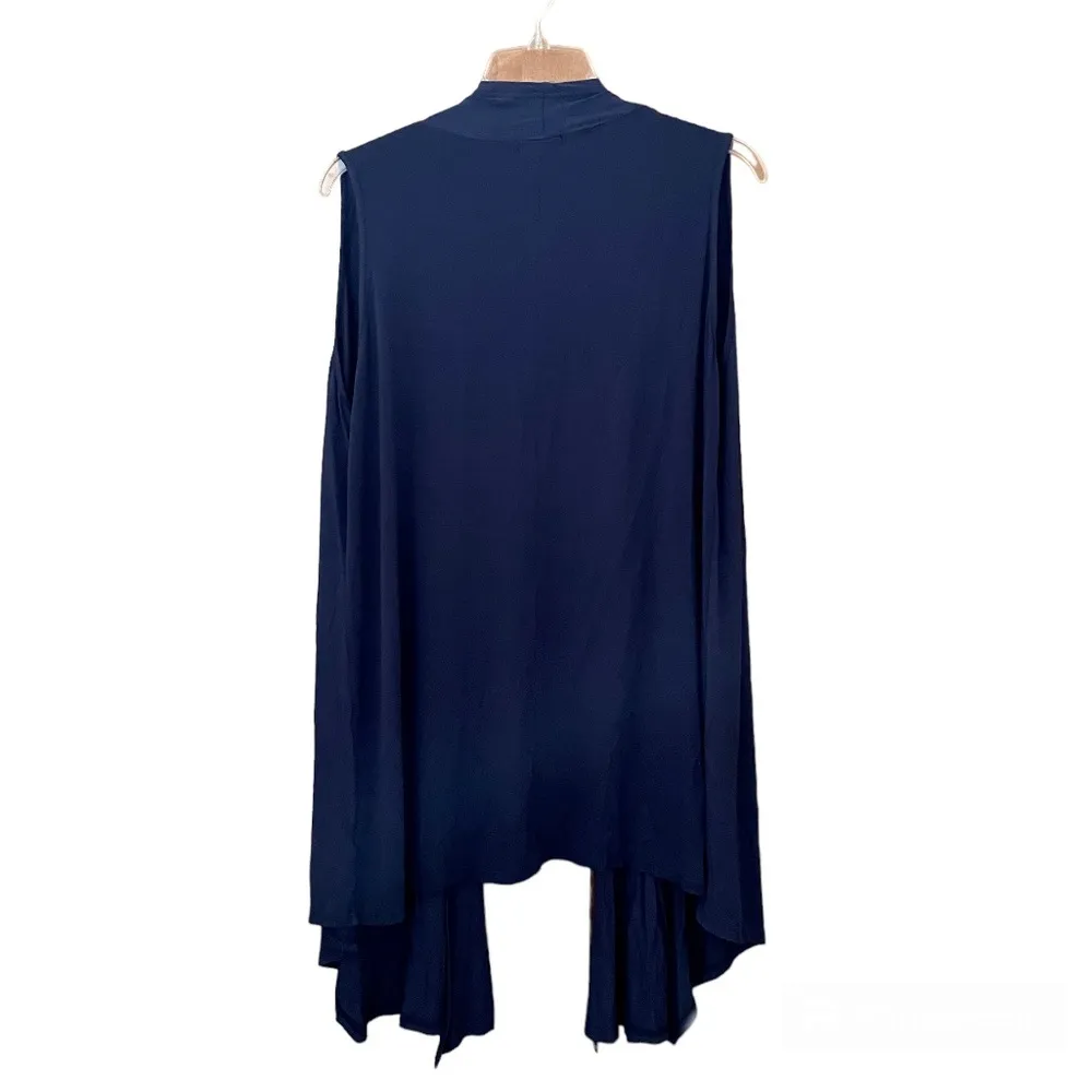 URBAN COCO sleeveless, asymmetrical hem lightweight cardigan vest, size XXL, NWT - Image 7