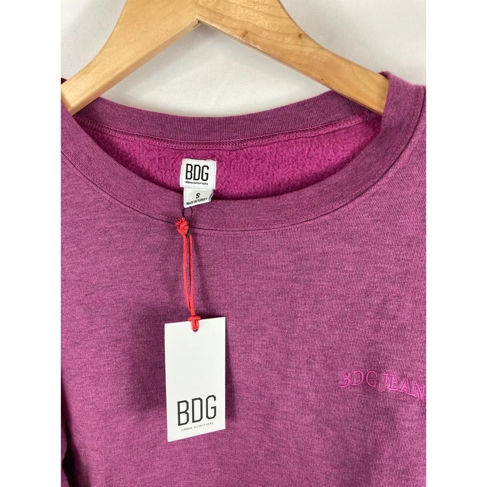 NWT BDG Urban Outfitters Bubble Hem Sweat Top in Plum S - Image 3