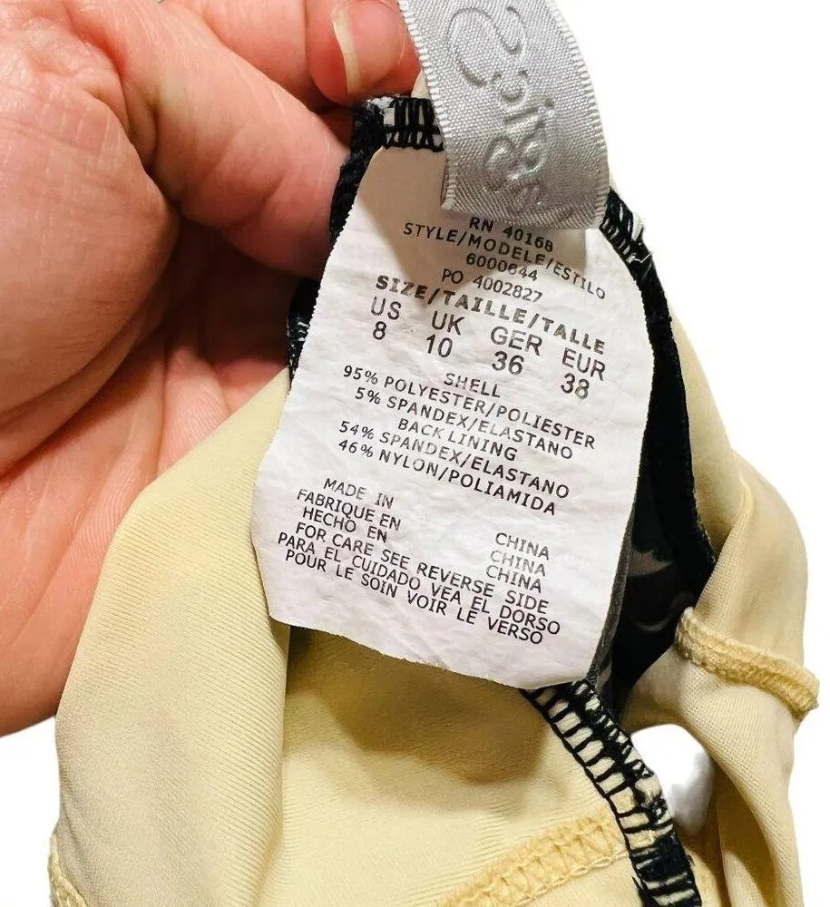 Magicsuit Magnolia Blossom Black White Rita Tankini Top Size 8 - Image 6