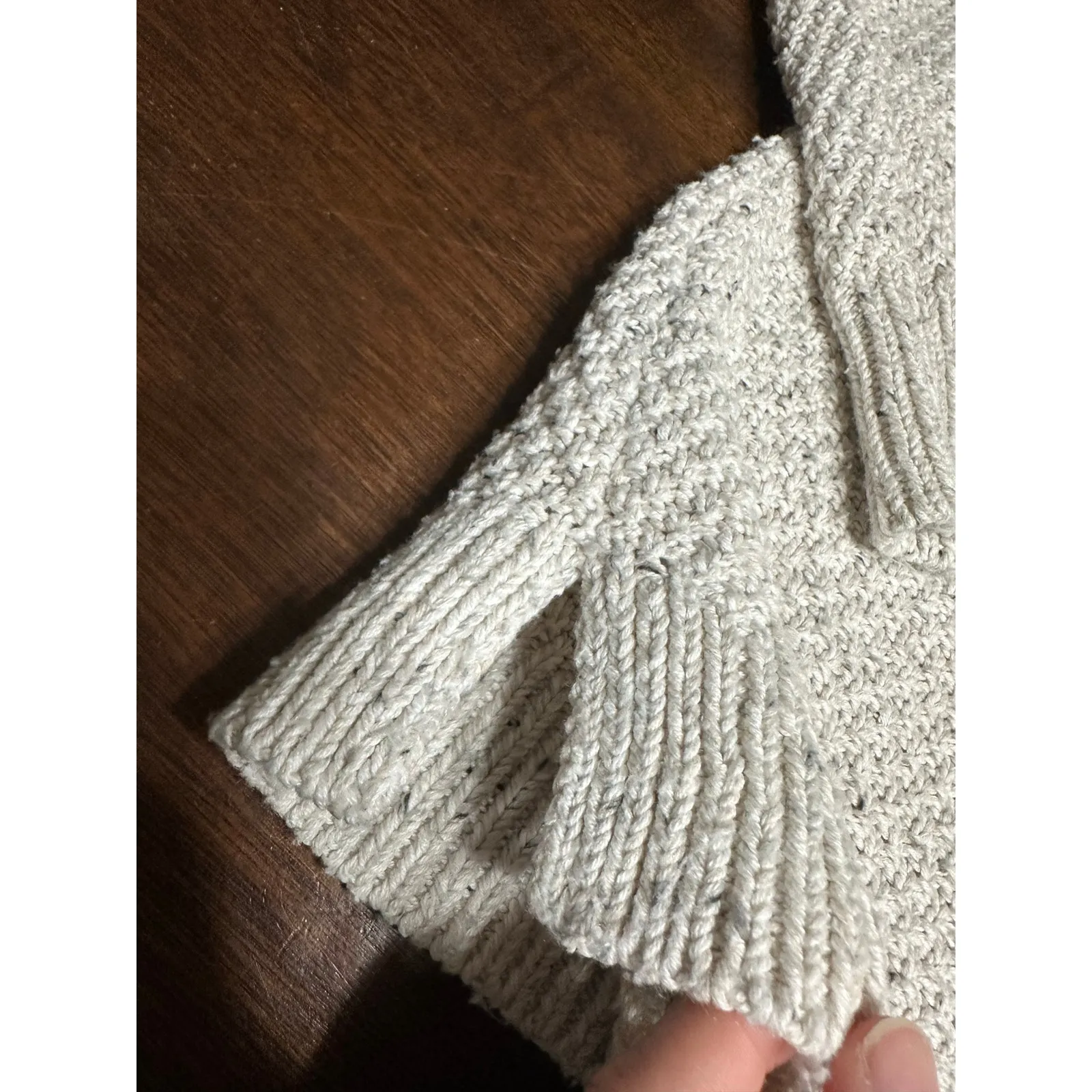 Knit Roll Neck Sweater Women Large Neutral Twee Academia Minimalist Warm Cozy - Image 10