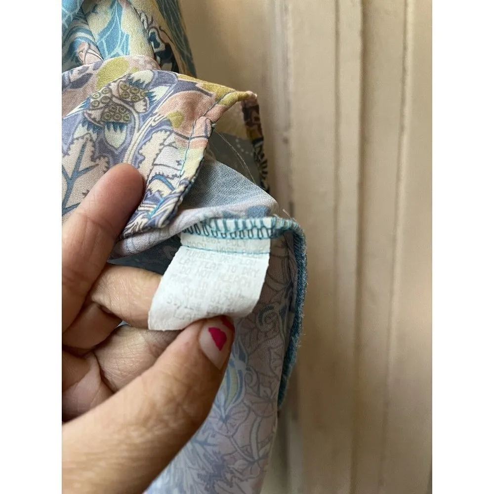 Vintage South Dudley English Country floral paisley country long sleeve blouse L Gold Size L - Image 8