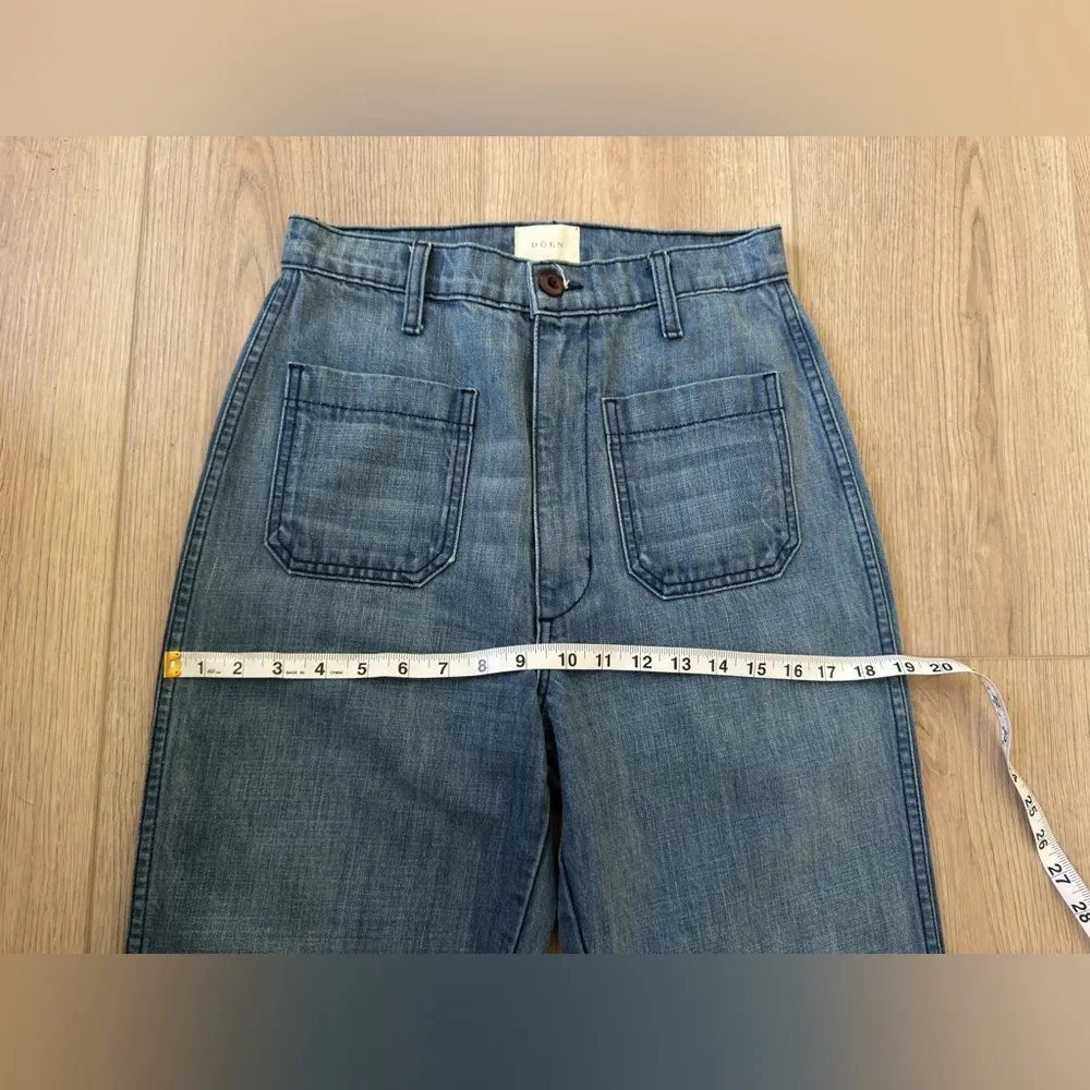 DÔEN MARITIME JEAN Women's 👖 100% COTTON ! 💙 Blue Size 27 - Image 8