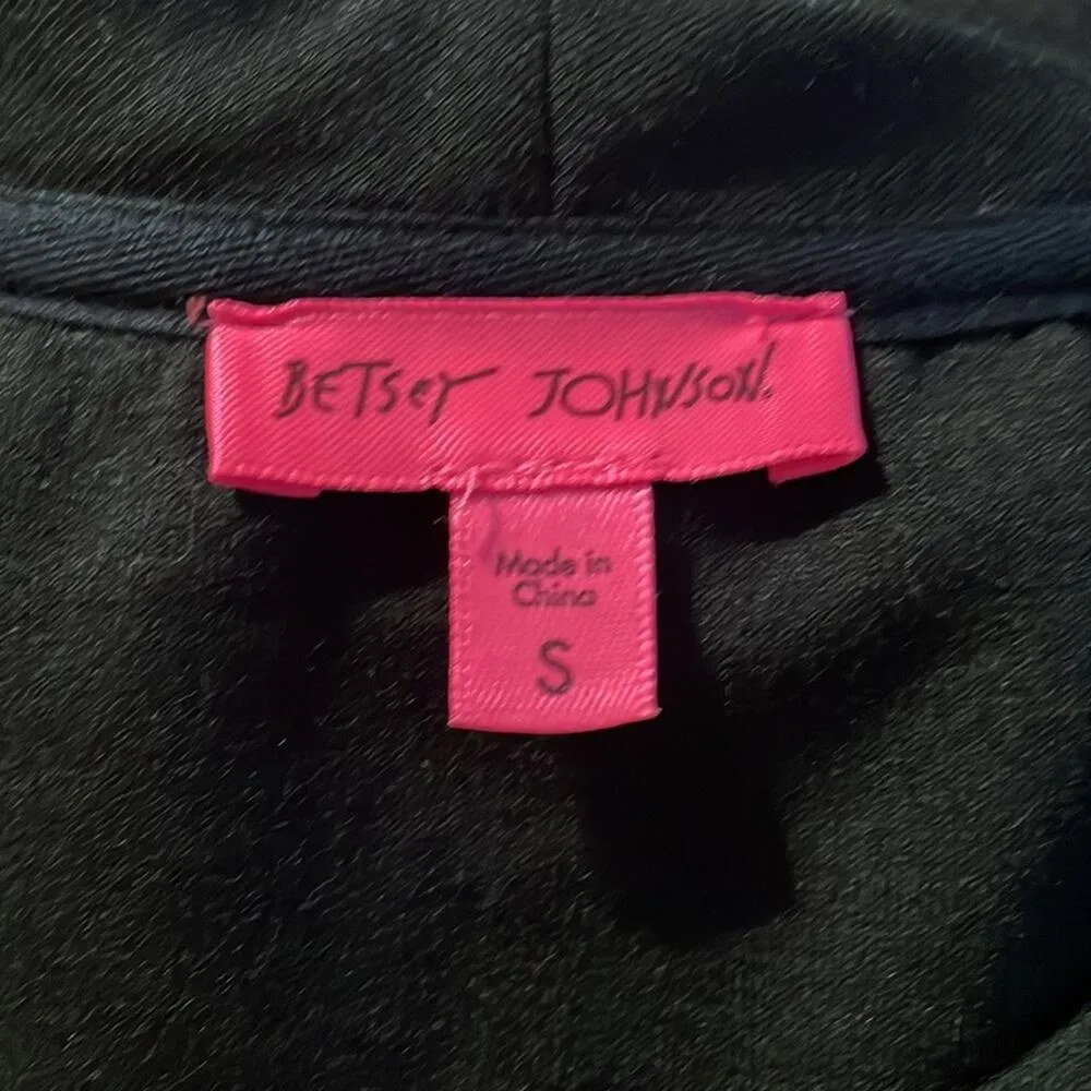 Betsey Johnson Embroidered Girl Power Sweatshirt Top Embroidered Rainbow Pride - Image 2