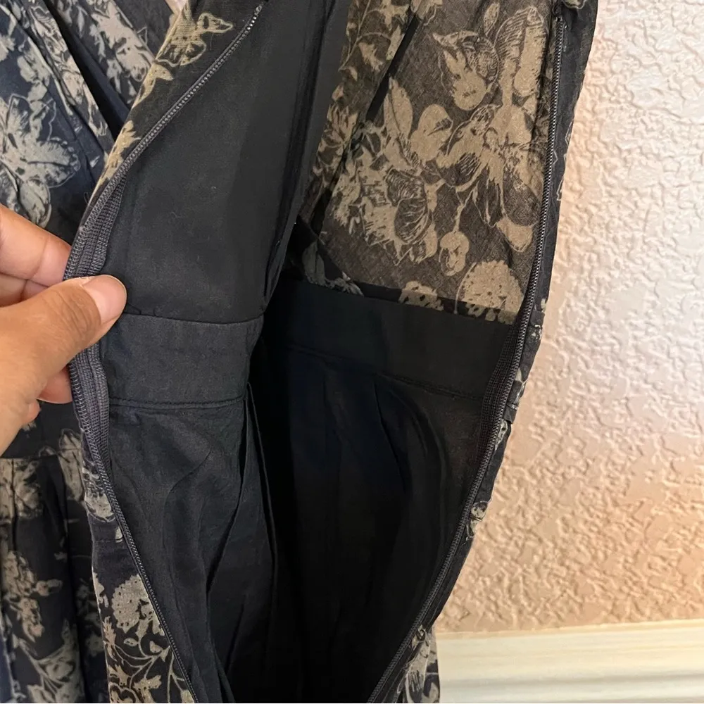 Banana Republic Floral Printed Gauze Cotton Midi Dress Size 4 - Image 8