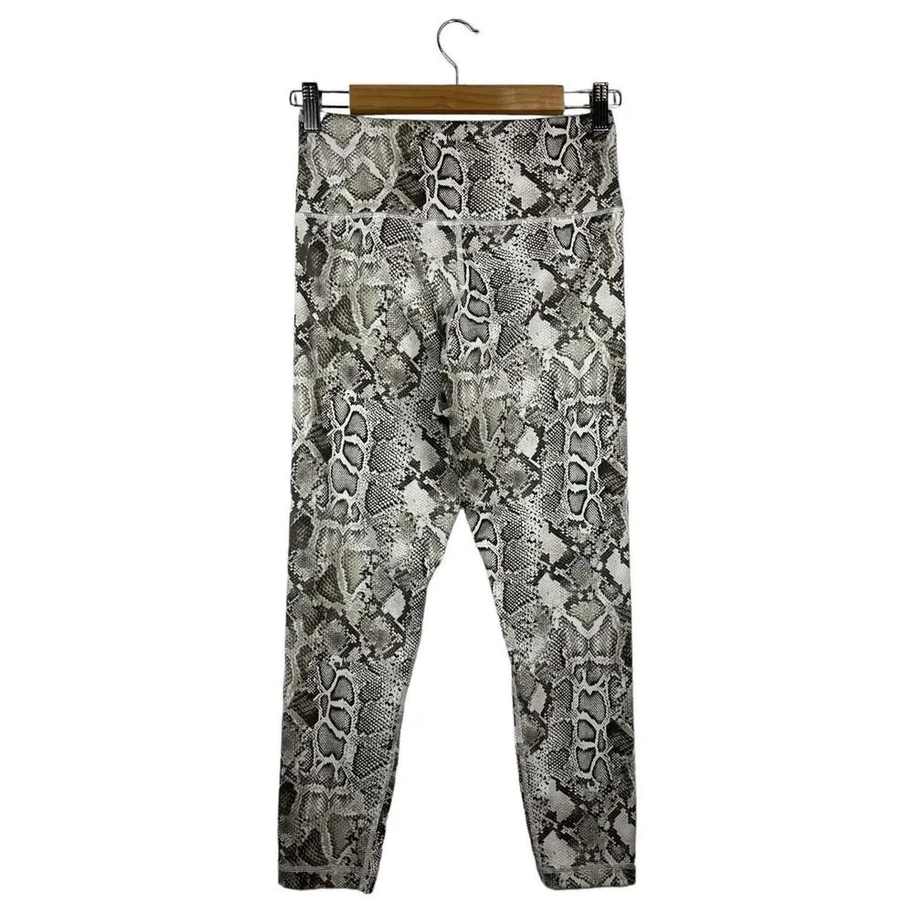 Victorias Secret Leggings Womens 12 Cloud Crossover Snake Ankle Pants Gray - Image 3