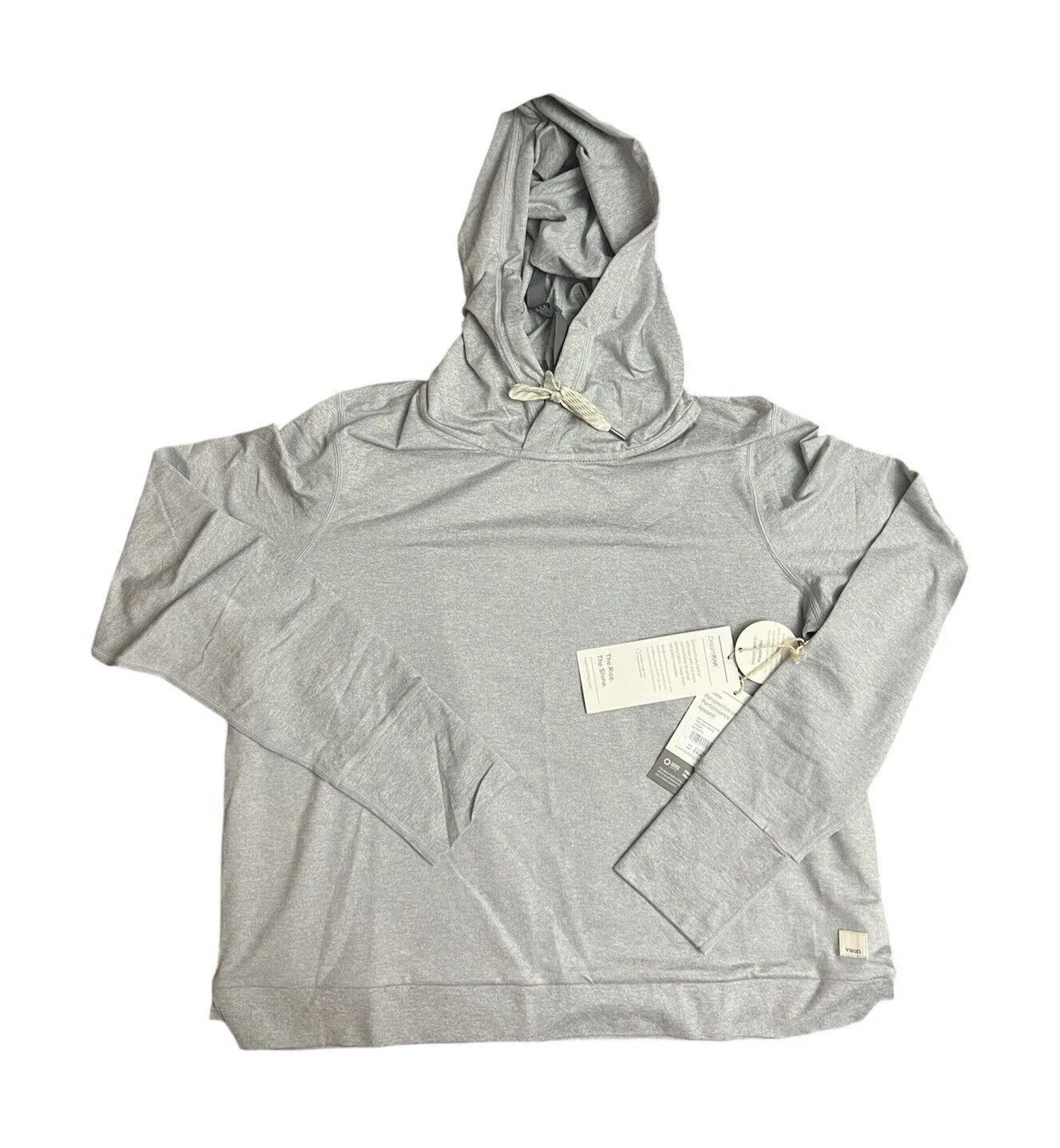 Vuori Womens Essential Halo Hoodie Pullover Pale Grey Heather Small New … - Image 1