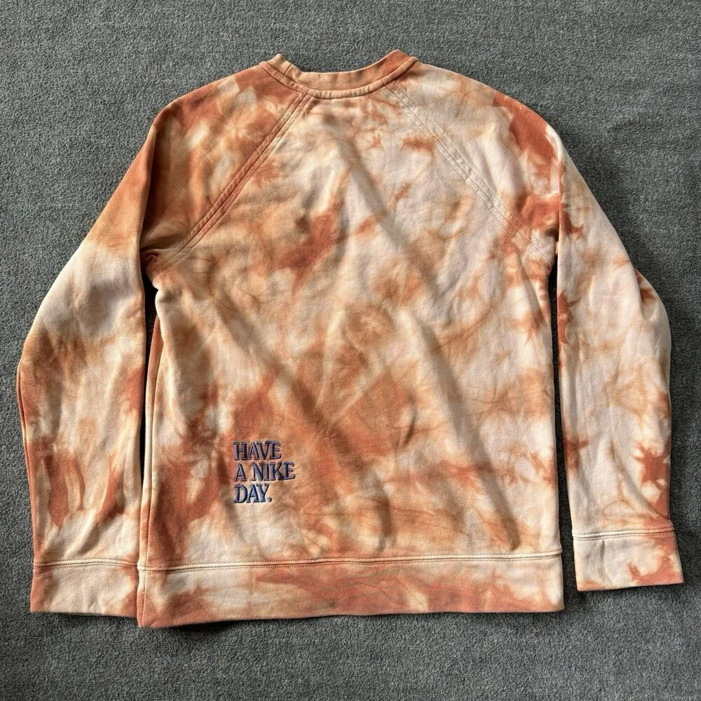 Nike From Beaverton with Love Orange Tye Dye Crew Neck Sweatshirt Sz XL Daisy - Image 6
