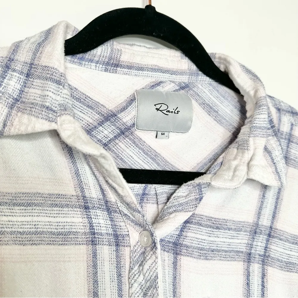 Rails Hunter Button Down Shirt in White Coast Blush - Image 4