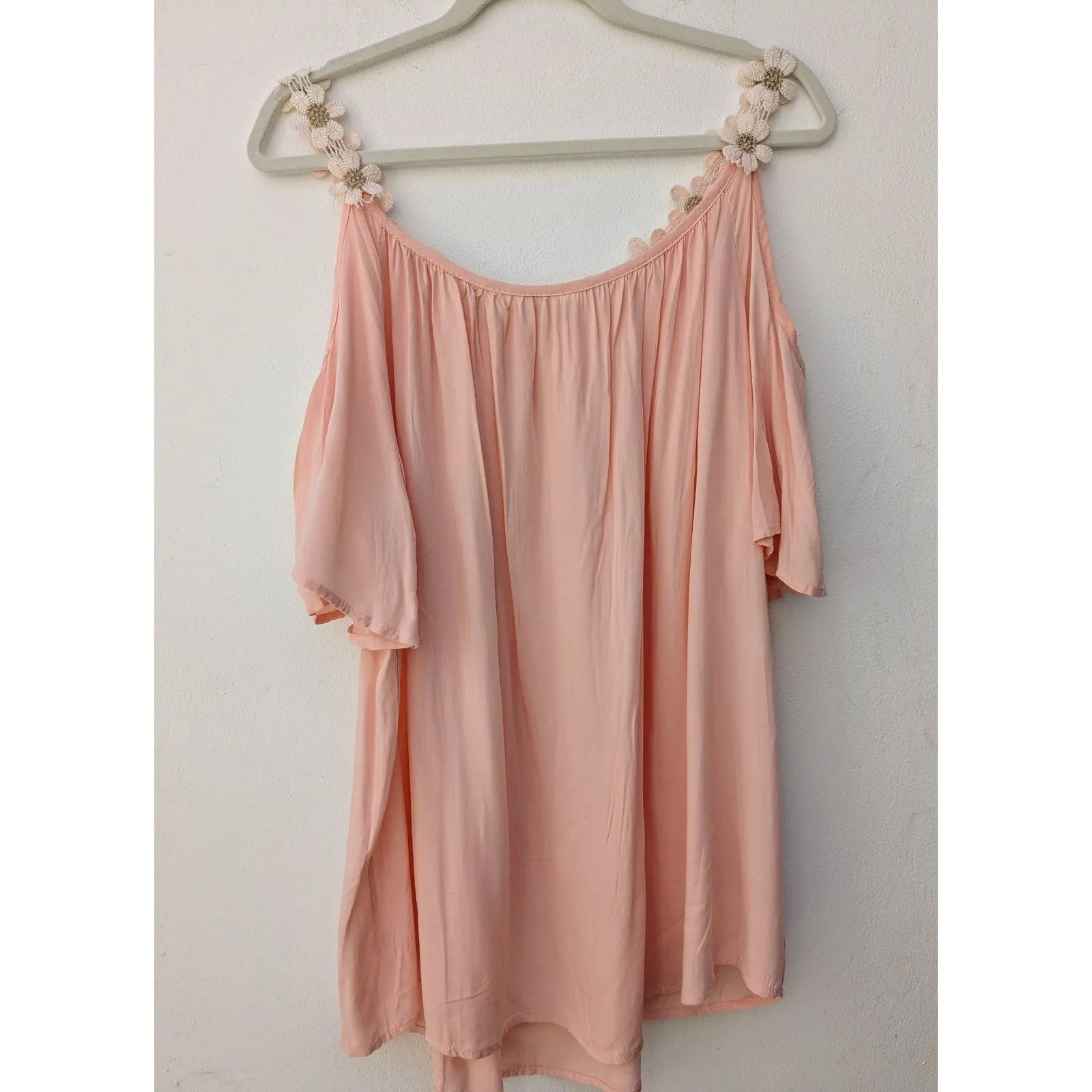 Women's Blouse Tops Flowers Cold Shoulder T - Image 10