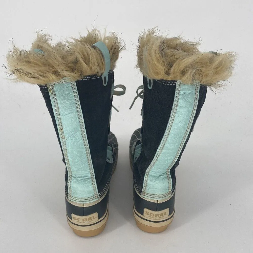 Sorel Tofino II Black And Turquoise Waterproof Snow Boot Women’s Size 5 EU 36 - Image 2