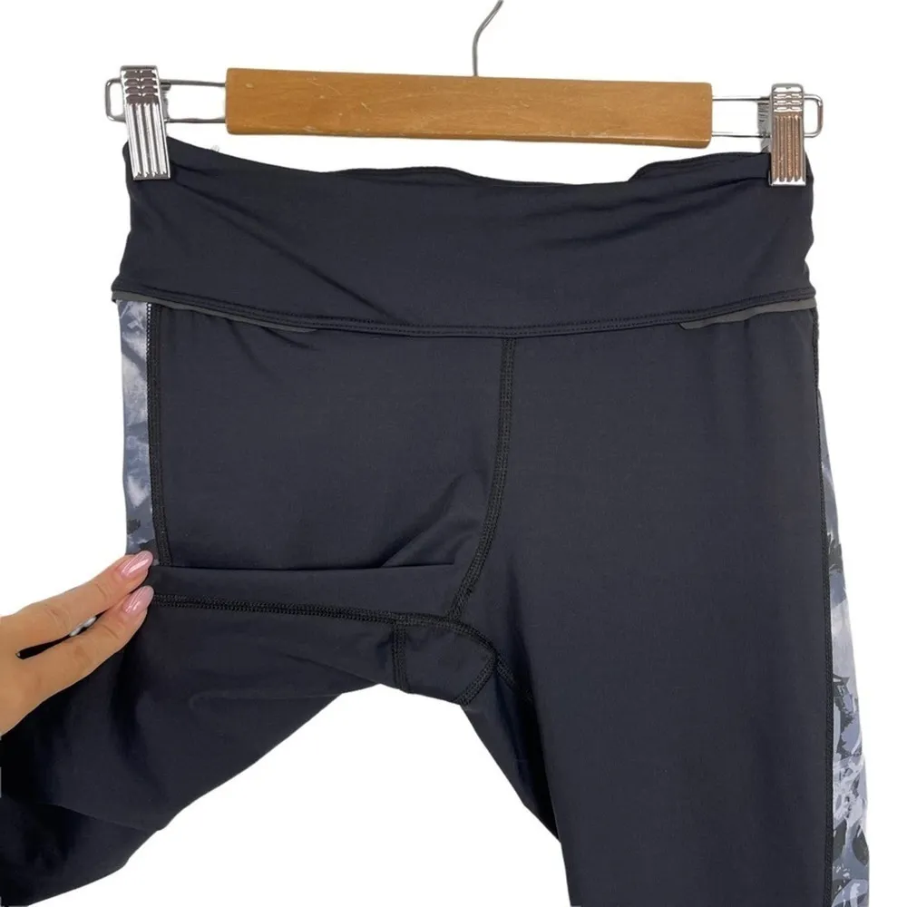 Alala Bandier Black Leggings Tights Watercolor block crop Womens Small Stretch - Image 6