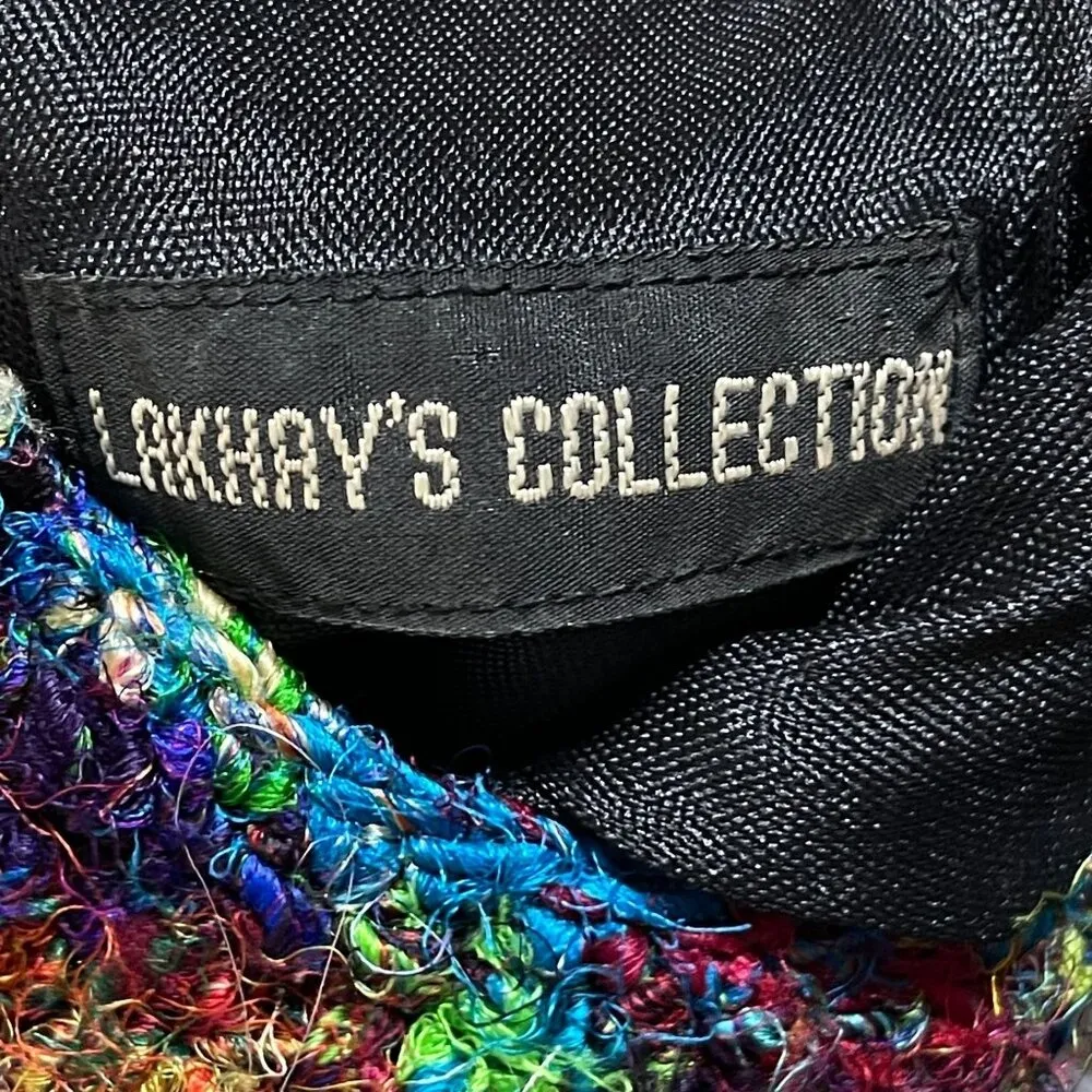 Lakhay's Collection Silk Crossbody Bag Purse Bright Colorful Boho Fun Green - Image 7