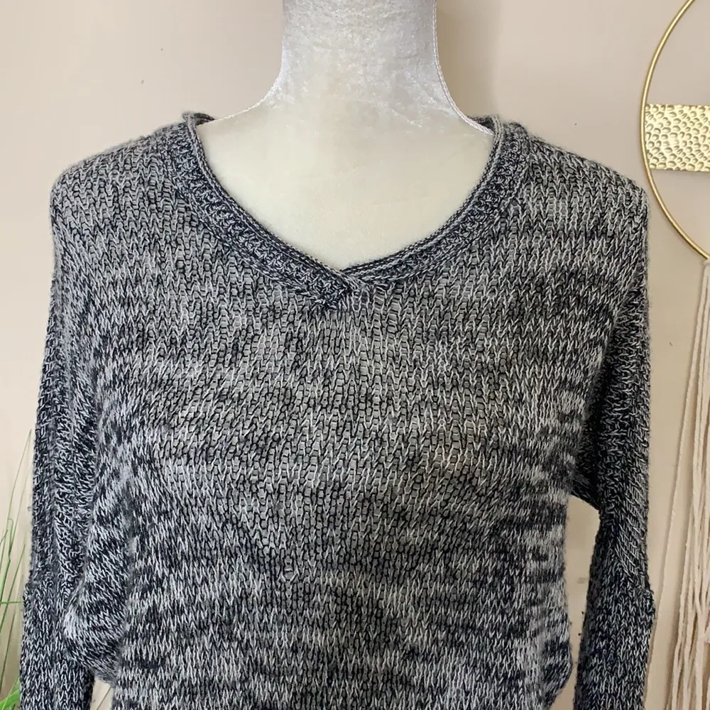 nsf • wool cashmere vneck marled open knit sweater Size XS - Image 68