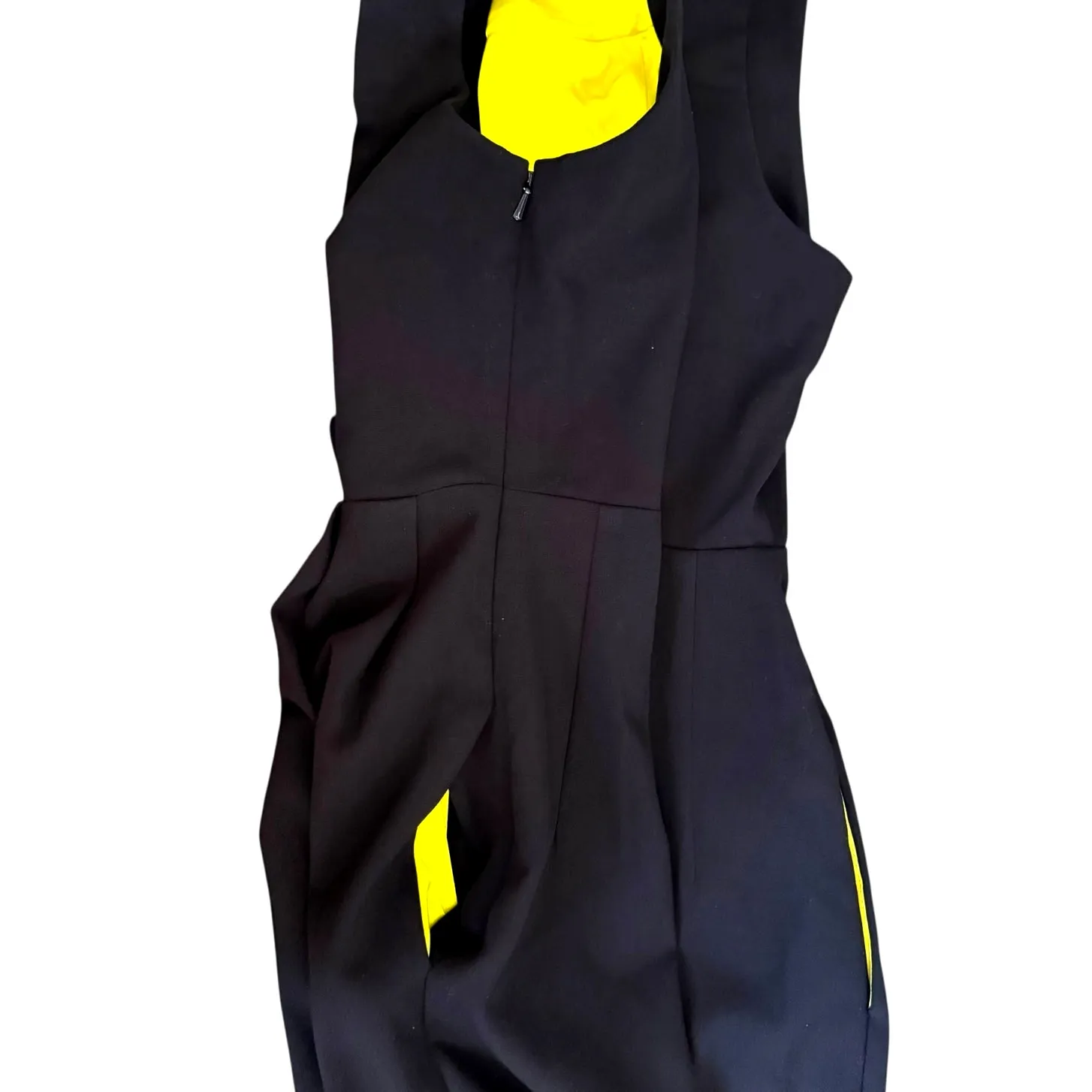 Andrew Marc Black Midi Dress Sleeveless Ruffle Tank Dress Size 2 Career Work - Image 7