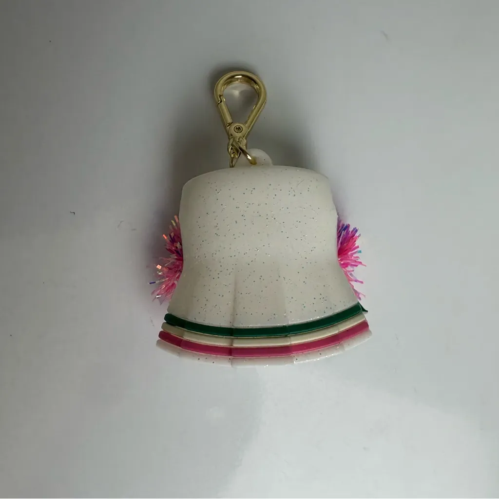 Bath and body works pocketbac holder white pink and green cheerleader with poms - Image 6