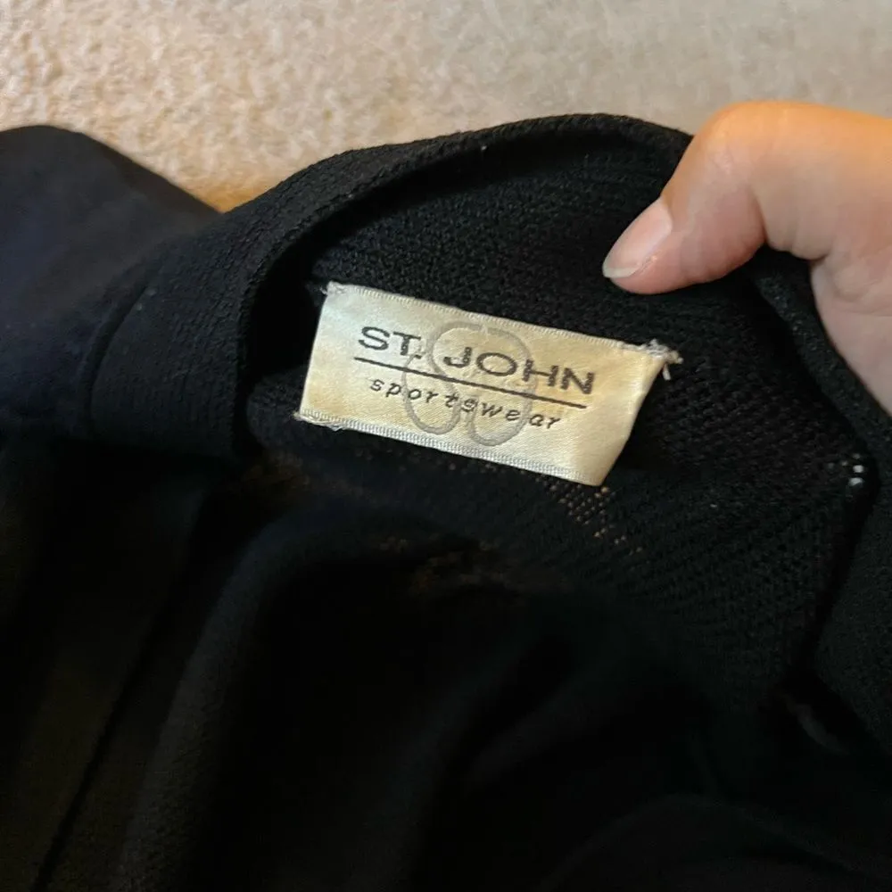 St. John black open cardigan small - Image 6