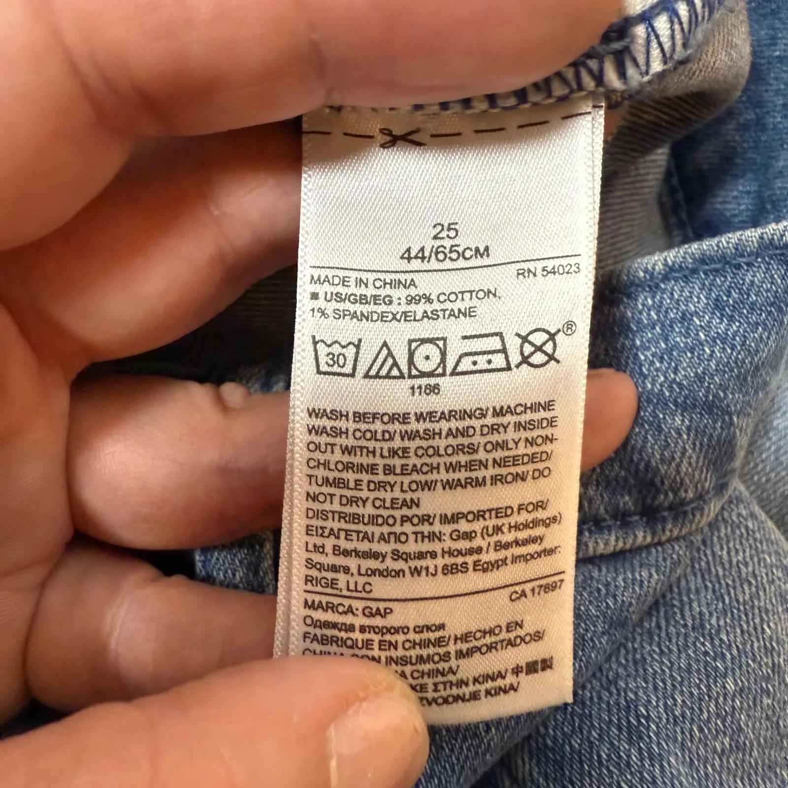 Gap 1969 Authentic Best Girlfriend Jeans Size 25 Mid Rise Two Tone Color Block - Image 7