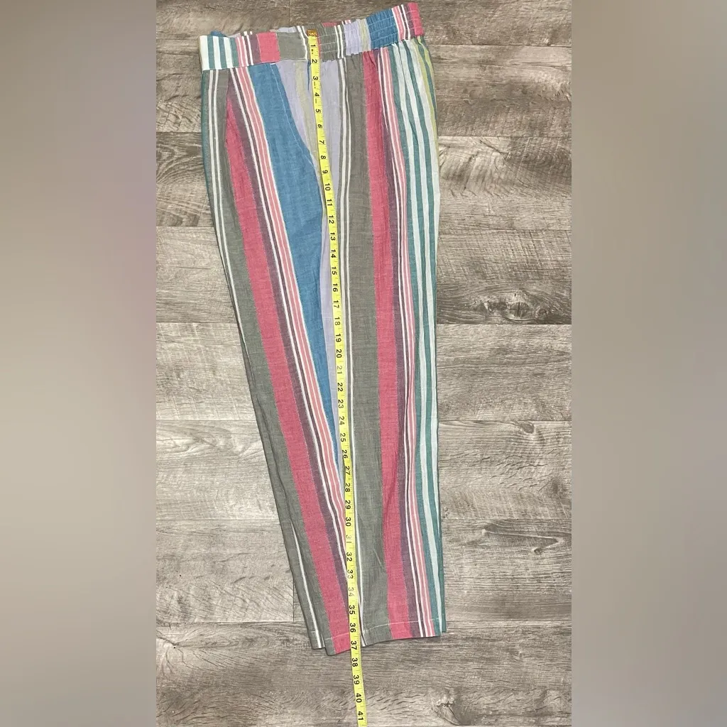 Anthropologie the odells  Pastel Striped Cropped Pants - Image 7