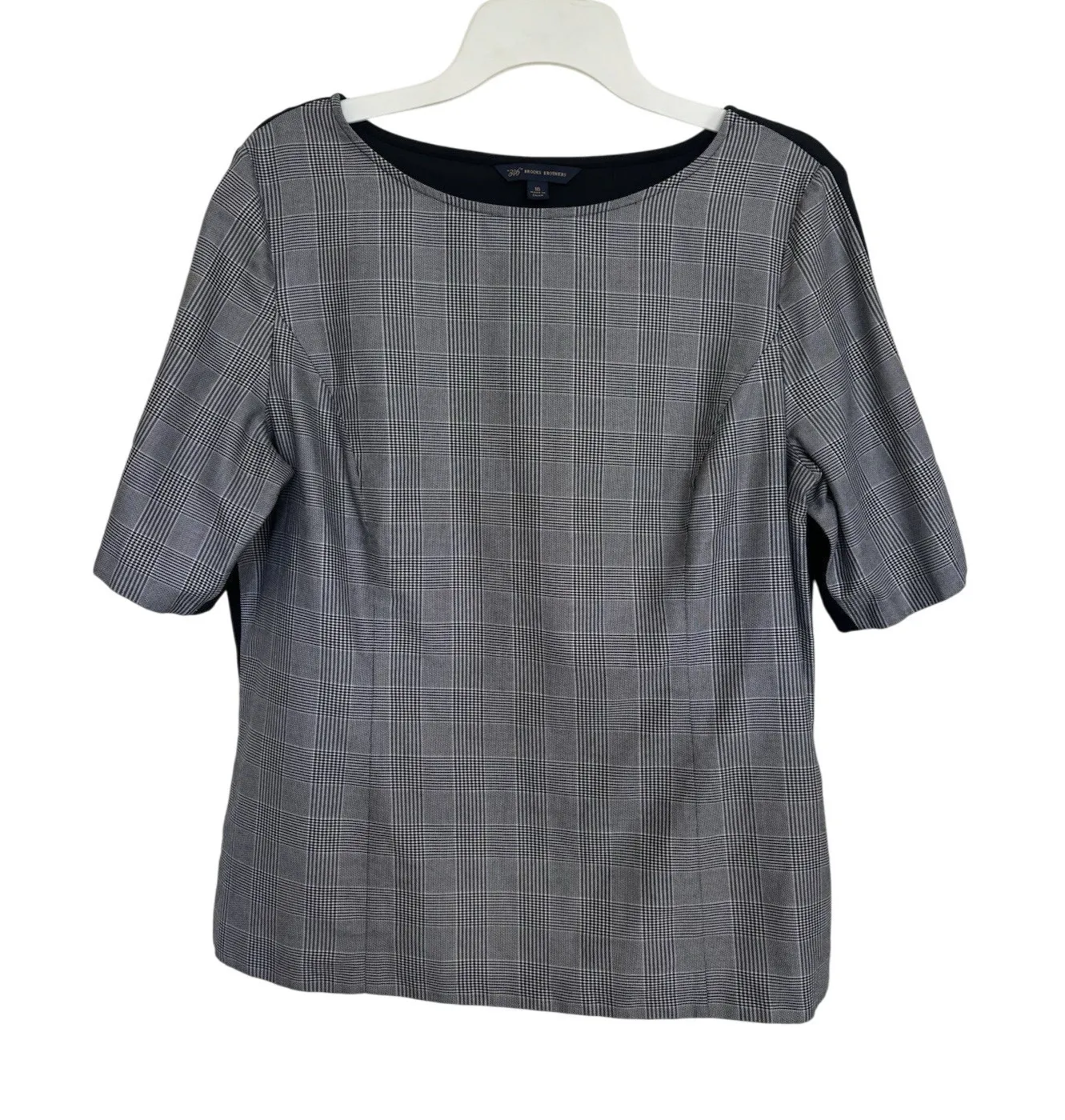 Brooks Brothers Houndstooth Blouse Women’s Size 16 Classic Office Old Money - Image 1