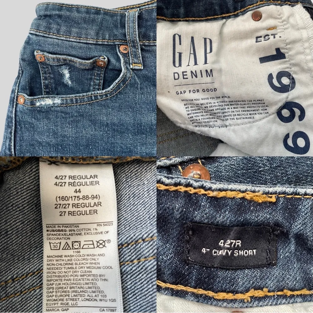 Distressed denim shorts - Gap Curvy Denim - Image 5