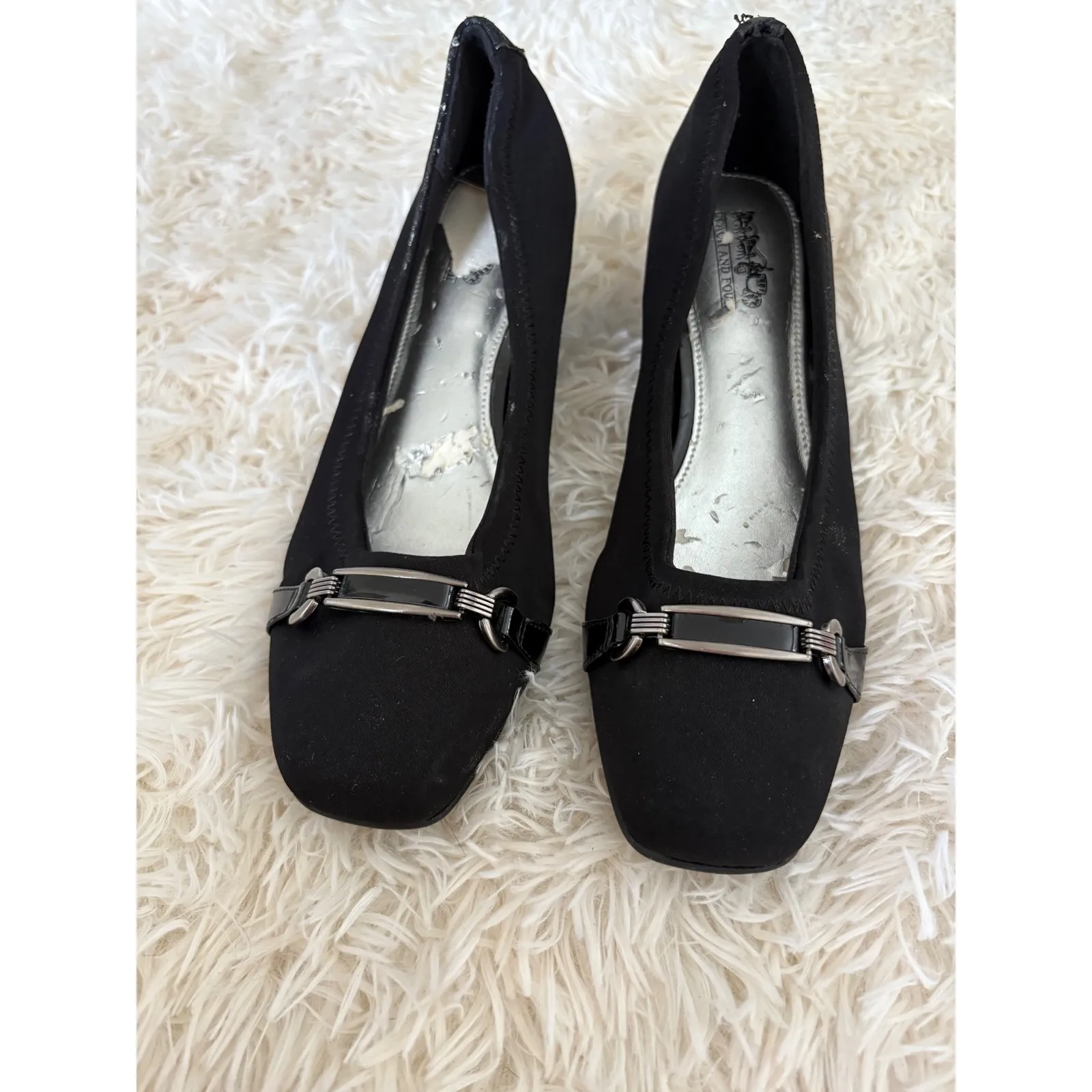 Coach Black Wedge Heels‎ Pumps Shoes size 8 - Image 4
