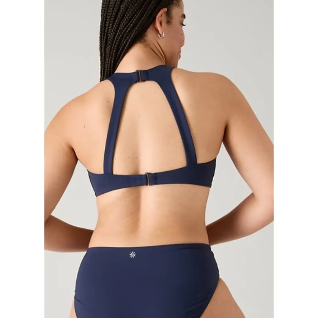 New Athleta MALDIVES BRA CUP BIKINI TOP Dress Blue 34D/DD - Image 4