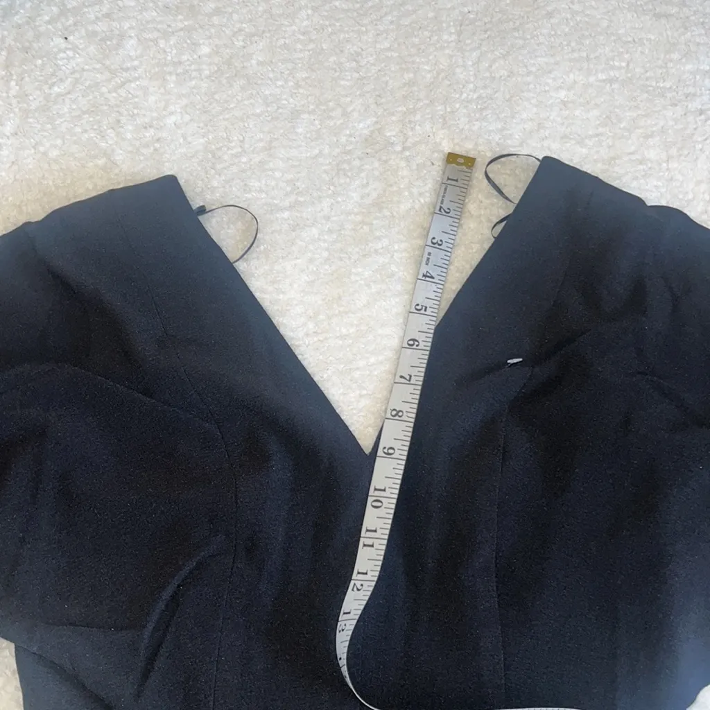 Dress The Population Louisa Flutter-Sleeve Black Dress - Size M - Image 9