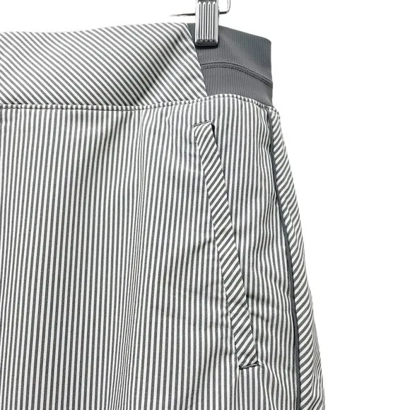 NWT Athleta Brooklyn Skort Size 14 Textured 16” Pull On Gray Ivory Stripe NEW - Image 5