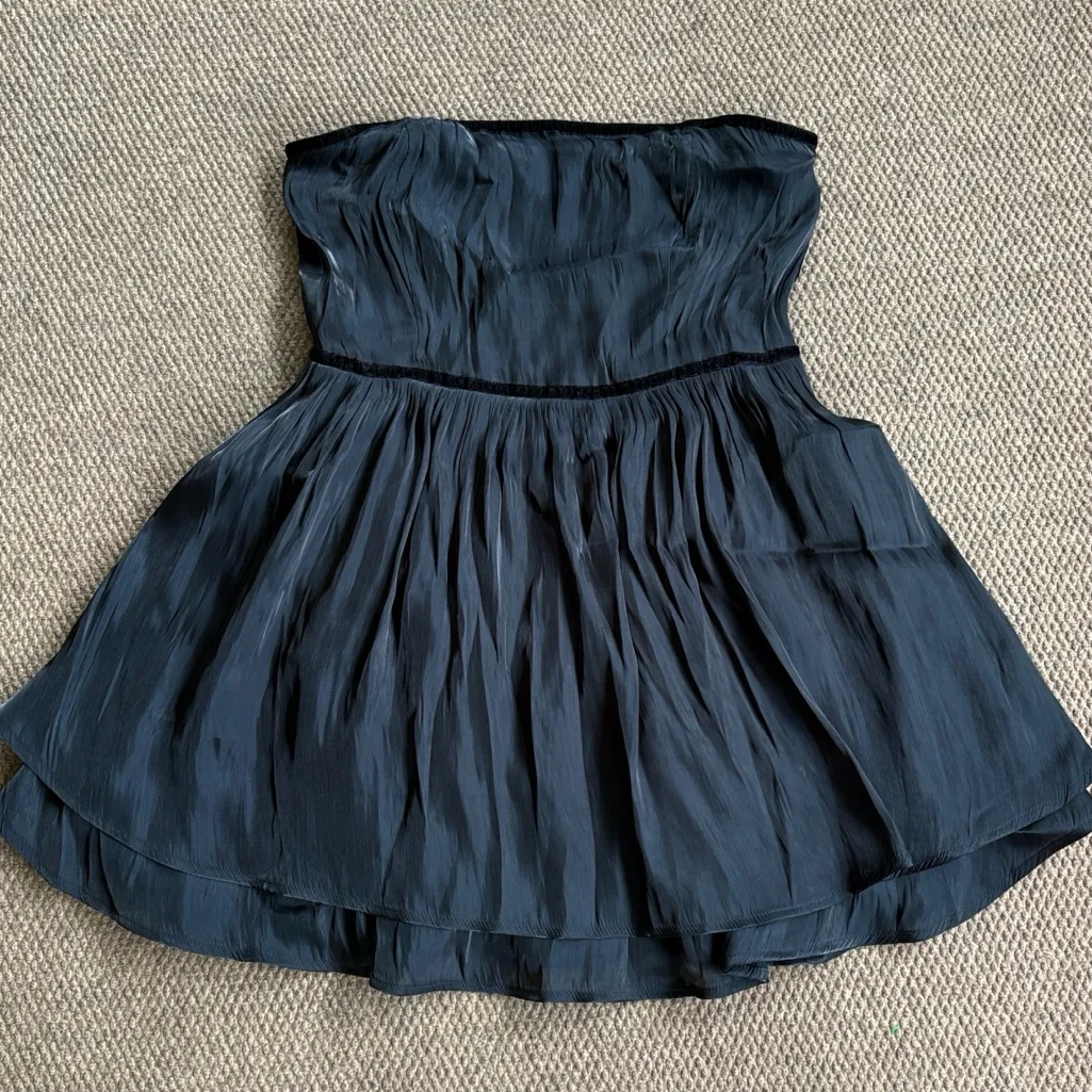 NWT Free People Daisy Strapless Mini Dress Black Size Large Retail $108.00 - Image 5