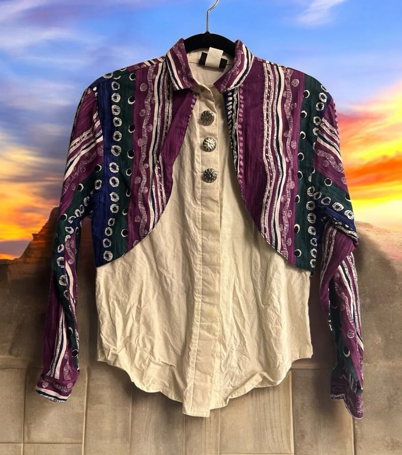 Vintage RoughRider Women’s Size S Shirt Button Up Long Sleeve Western Cowgirl - Image 1