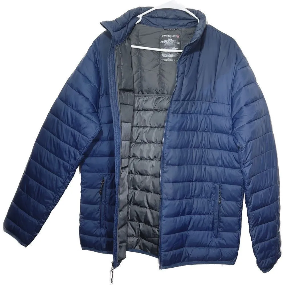Swiss tech, adult, medium, light weight, puffer coat‎ Blue - Image 5