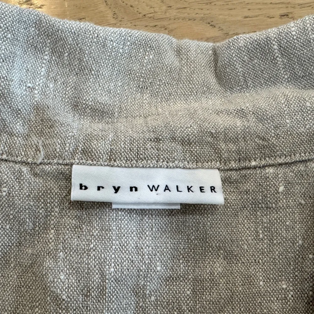 Bryan Walker Irene tan linen Jacket size large - Image 2