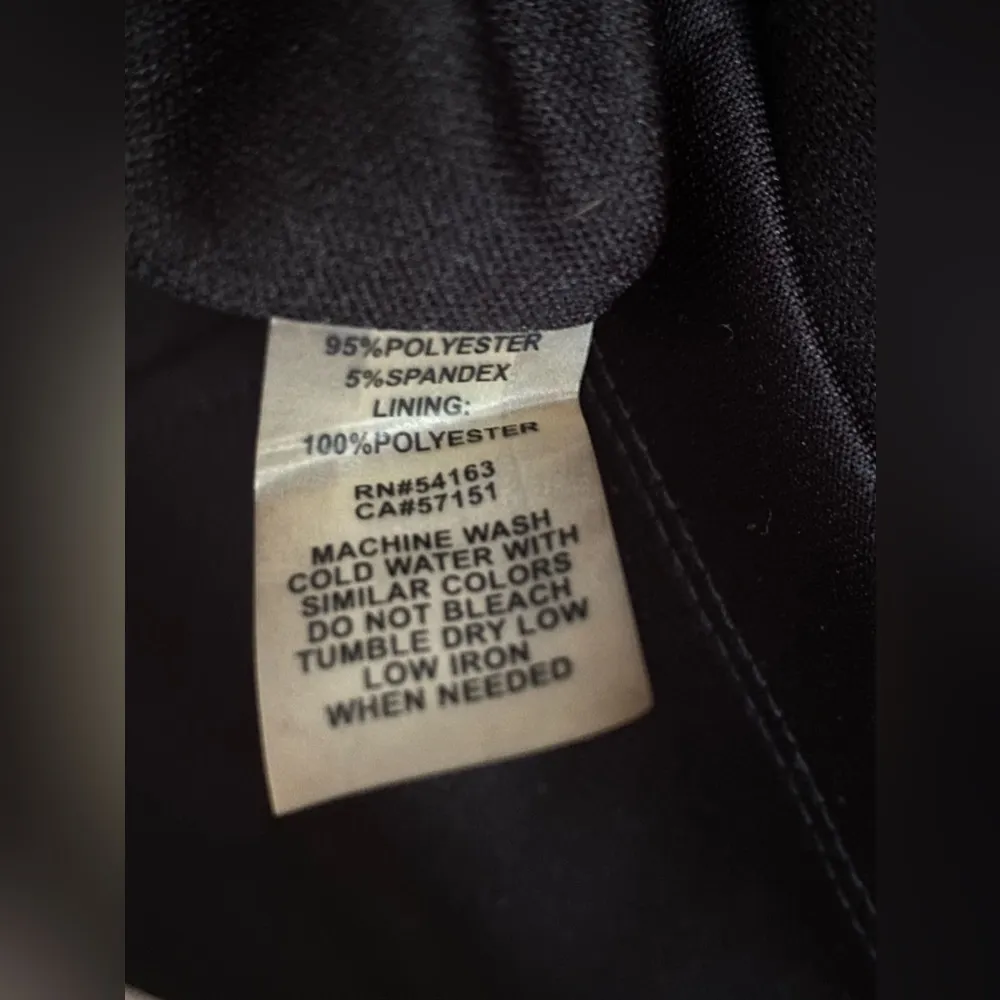 Ellen Tracy Black Cocktail Sheath Dress Holiday Evening Knee Length V Neck Sz 10 - Image 9